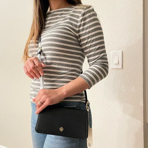 New, authentic tory burch Emerson mini crossbody bag black - Picture 10 of 11